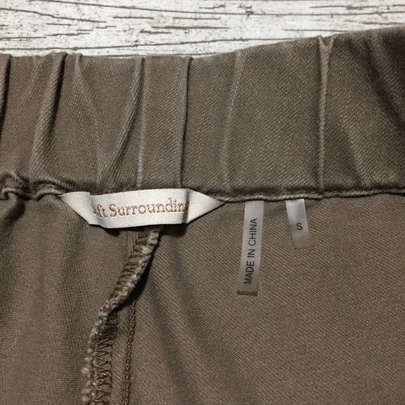 Soft Surroundings Pull On Pants Women’s S Brown Ankle Buttons (Inseam 27.5) - Picture 10 of 10